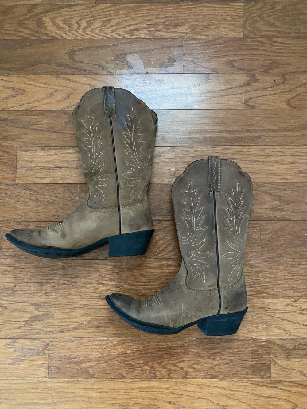 Ariat Brown Leather Western Pull-On Boots - Picture 9 of 9